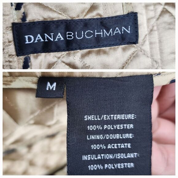 Dana Buchman Quilted Jacket Animal Print Leopard Lightweight Blazer Size M - Picture 2 of 16